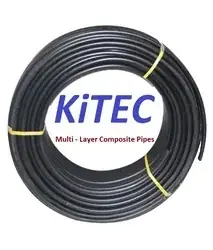 Coil of black KiTEC multi-layer composite pipe